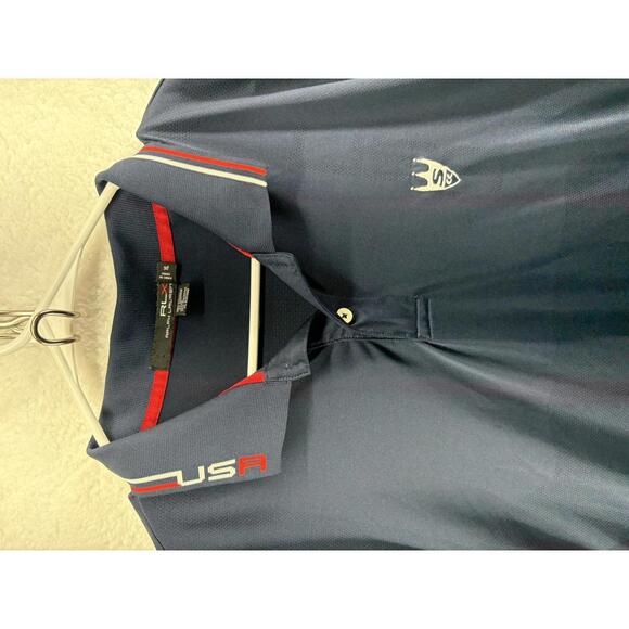 RLX Ralph Lauren Other - RLX Ralph Lauren Golf Performance Polo Shirt USA Mens XL Blue Wicking Stretch
